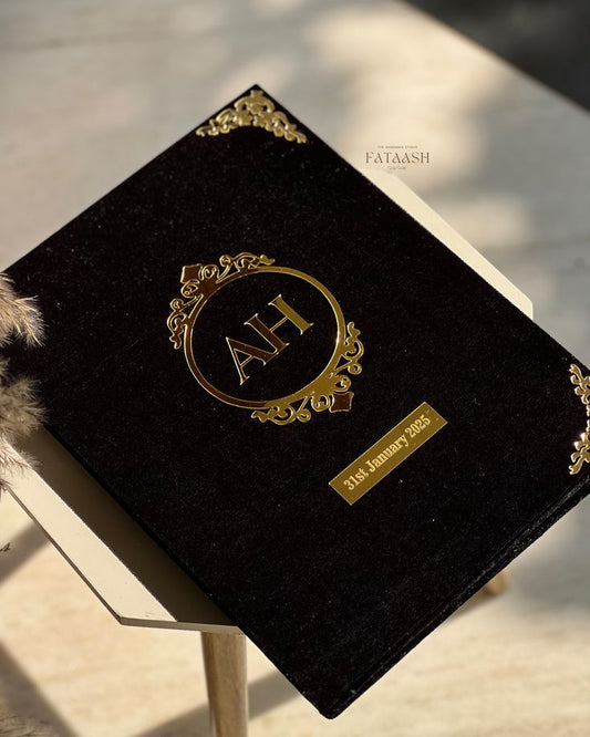 Personalized Velvet Nikah Booklet
